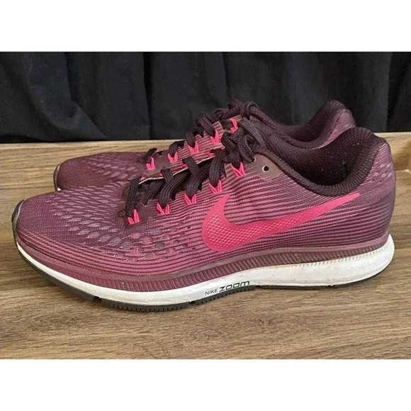 Nike Zoom Pegasus 34 Womens US 7.5 Athletic Lace Up Running Sneakers Preowned - Picture 2 of 12